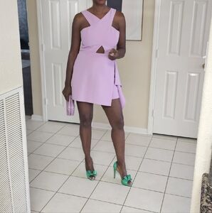 NWT BCBG Clarke Crisscross Dress Lilac Size US 8